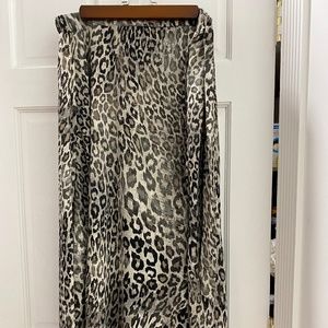 Downing Studio - Ankle Length, Animal Print Skirt - 2X